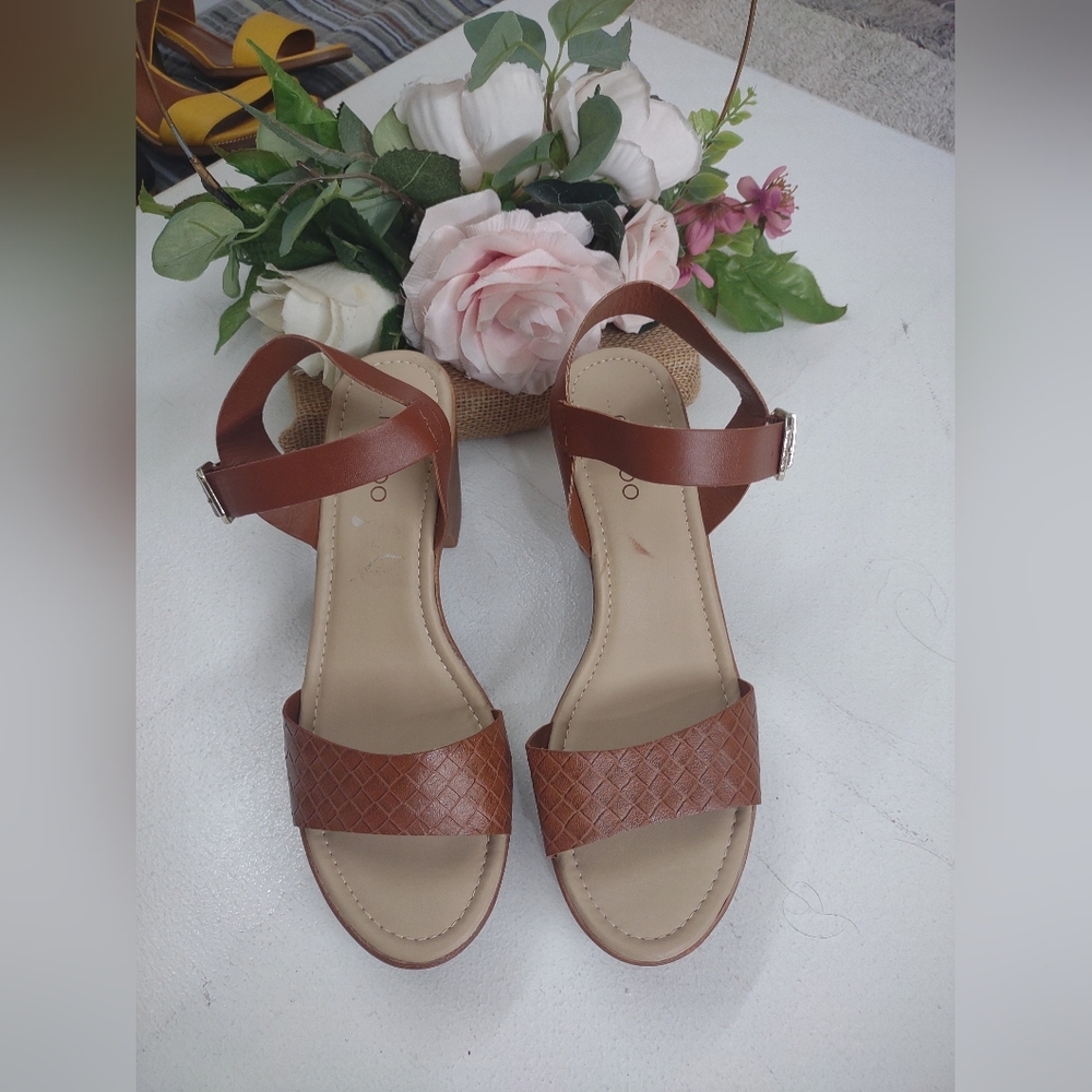 Brown Strappy Sandals - Picture 2 of 6
